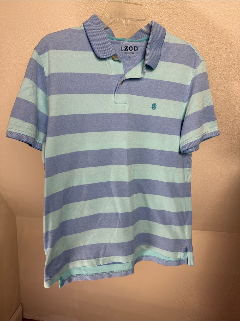 IZOD THE ADVANTAGE POLO Striped with Short SLeeves Medium